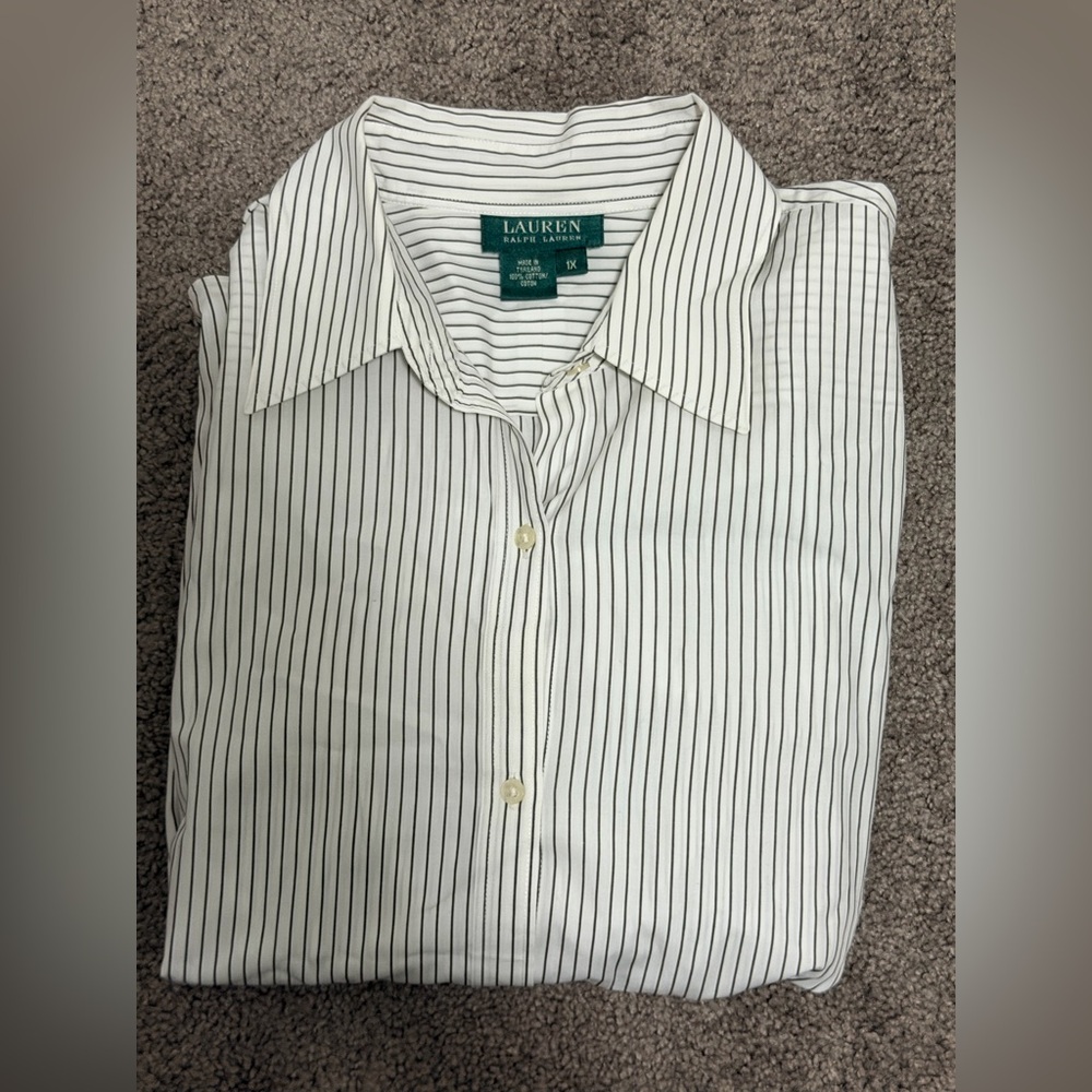 Lauren Ralph Lauren White Button-Down Shirt